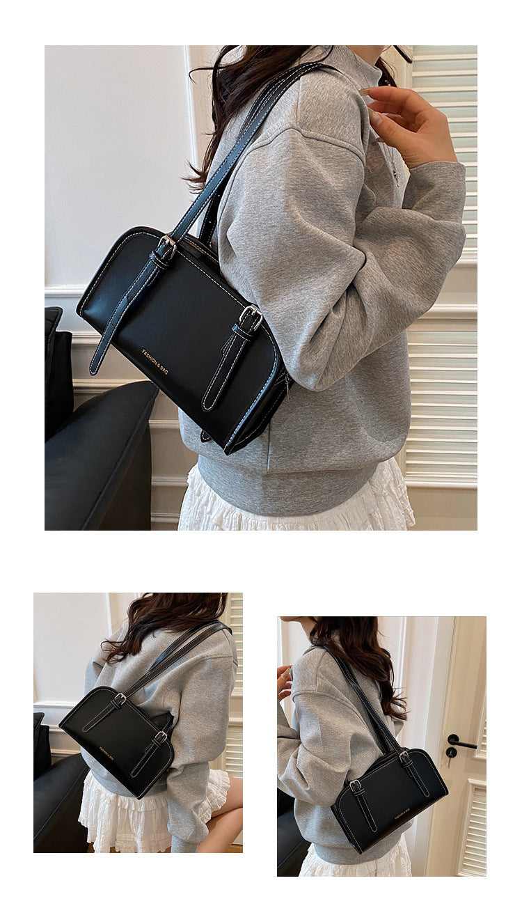 2025Spring New Crossbody Handbag Underarm Fashion Versatile Trendy Internet Celebrity Design High-Quality Texture Girlfriend Bag