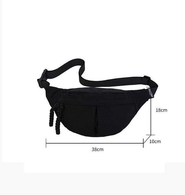 2025Summer New Simple Versatile Large Capacity Canvas Underarm Bag for Outings and Commutes, Niche Design Solid Color Chest Bag