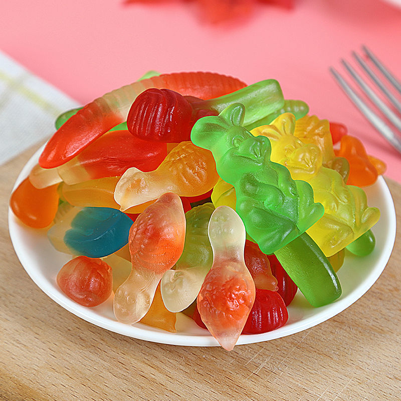 【3.9Grab1Bag】Snack Symbol Sour Sand Bursting Oil-Coated Fruit Flavor Gummy Candy Soft Candy Mixed Craving-Relieving Snacks