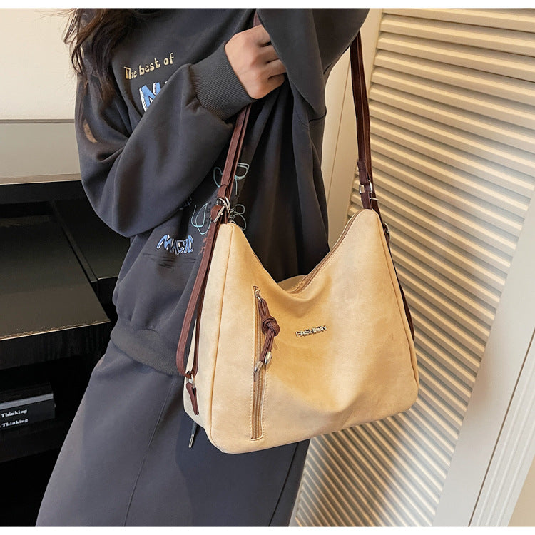 Melard Women's Bag2025New Crossbody Bag Winter Versatile High-End Feel Shoulder Bag Large Capacity Tote Bag