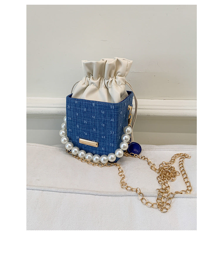 Autumn Small Bag2025New Trendy Fashionable Versatile Pearl Handbag High-Quality Texture Crossbody Bag