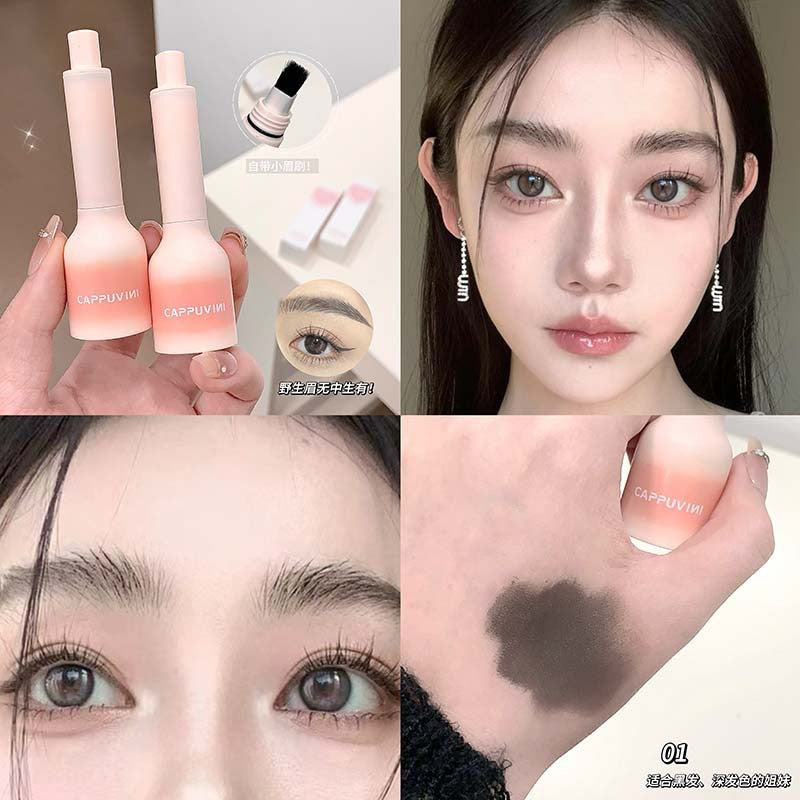 Cappuvini Large Eyebrow Brush Dye Eyebrow Cream Fluffy Water Eyebrow Pencil Dye Eyebrow Wild Eyebrow Hairline Pencil Press Cushion286