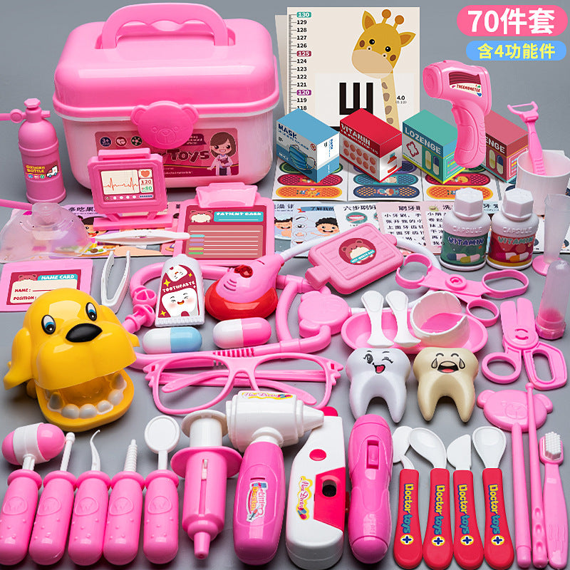 Children's Doctor Toy Set Tools Medical Kit Boys and Girls Pretend Play Nurse Injection Stethoscope Baby