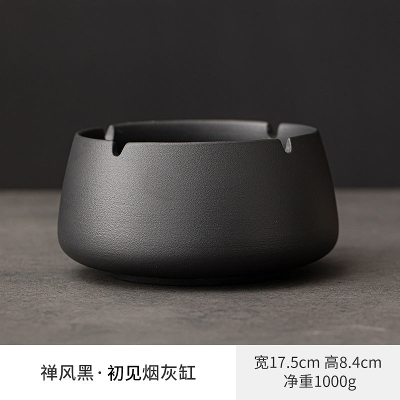 Large Ashtray Creative Personality Ceramic Ashtray Home Retro Chinese Style Living Room Light Luxury Office Trendy Ashtray