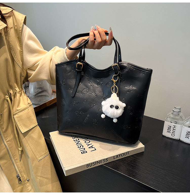 Women's High-Grade Bag2025Spring Birthday Gift Puppy Tote Bag Large Capacity Women's Bag Commuting Crossbody Bag