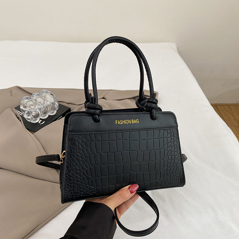 Large Capacity Patchwork Spring2025Casual New Korean Style Trendy Fashion European and American ins Single-shoulder Handheld Small Square Bag