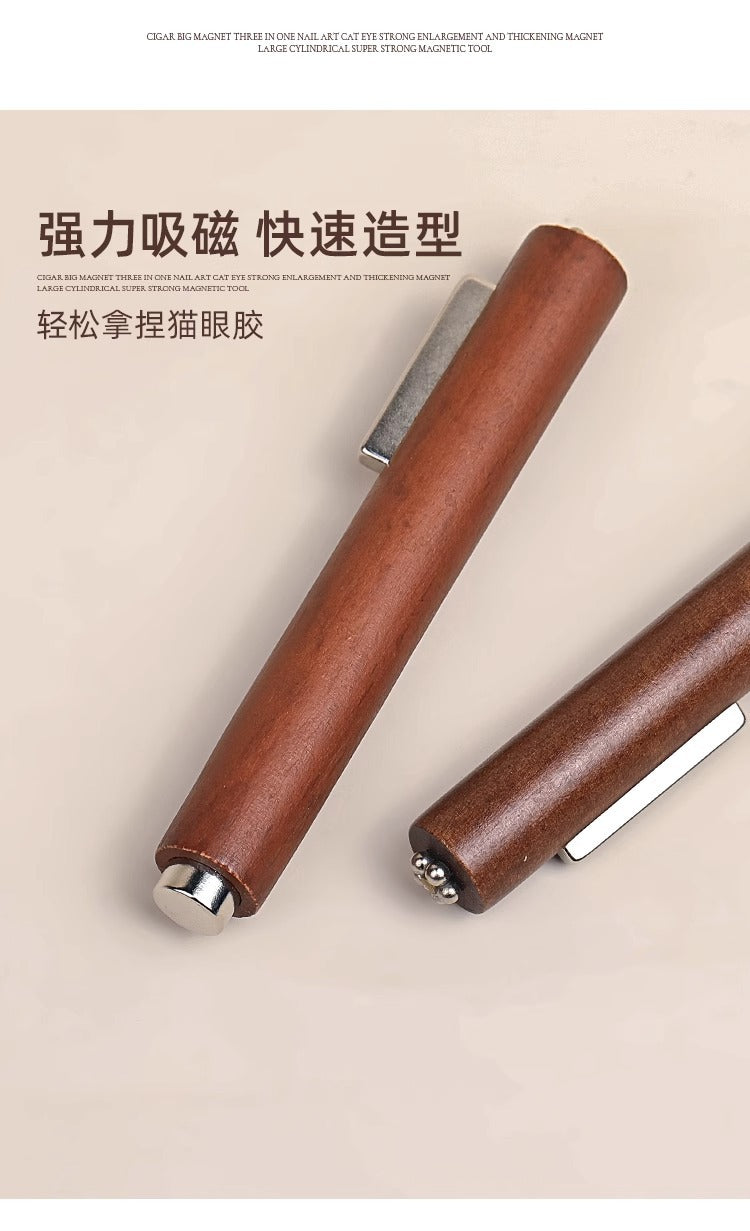 Cigar Large Magnet 3-in-1 Nail Art Cat Eye Strong Large Thick Magnet Large Cylinder Super Strong Magnetic Tool