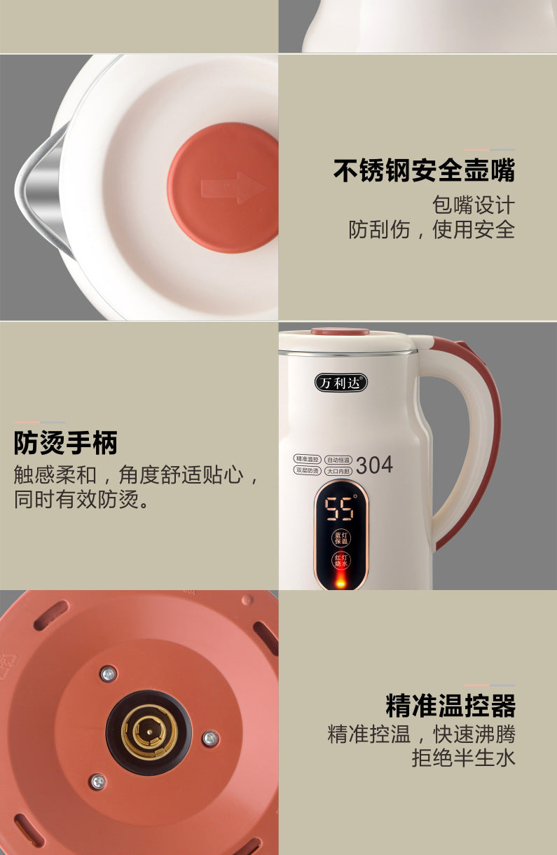 304Electric Kettle Household Durable Large Capacity Pregnant Baby Grade Insulation Electric Kettle Anti Scalding Electric Heating Boiling Kettle
