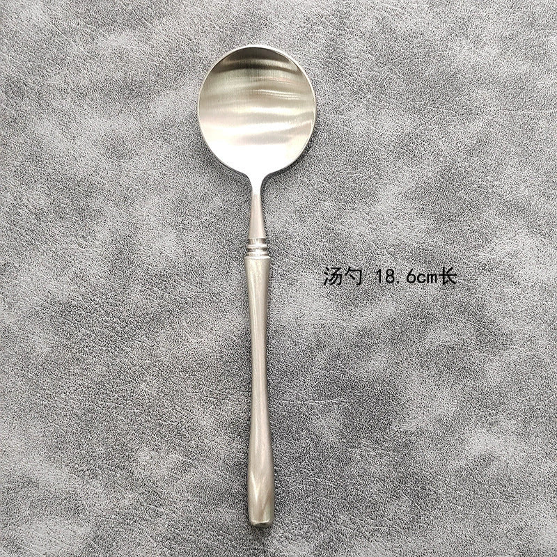 Slim Waist Knife, Fork, Spoon Export Japanese Daily Necessities Tableware Life304Western-style Stainless Steel Cutlery Set spoon