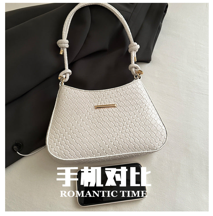 New Commuting Solid Color Underarm Bag Crossbody Bag Simple Fashion Single Shoulder Bag2025Spring Elegant Women's Handbag