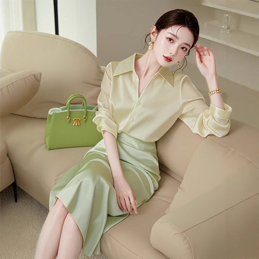 Early Autumn Matching Set Autumn Outfit Elegant Little Chanel Style2025New high-end fashion skirt set for women