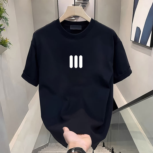 Cotton Short Sleeve t Men's Summer Casual Trendy Base Shirt Round Neck Loose Half Sleeve Cotton T-Shirt5New