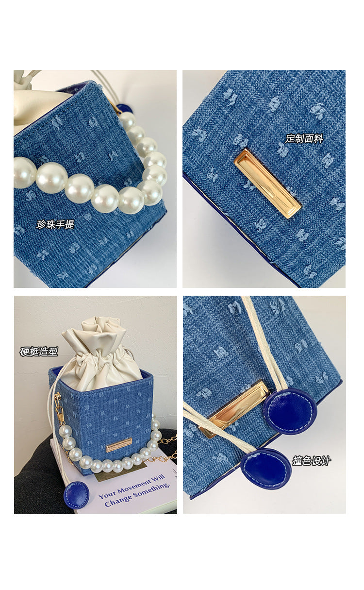 Autumn Small Bag2025New Trendy Fashionable Versatile Pearl Handbag High-Quality Texture Crossbody Bag