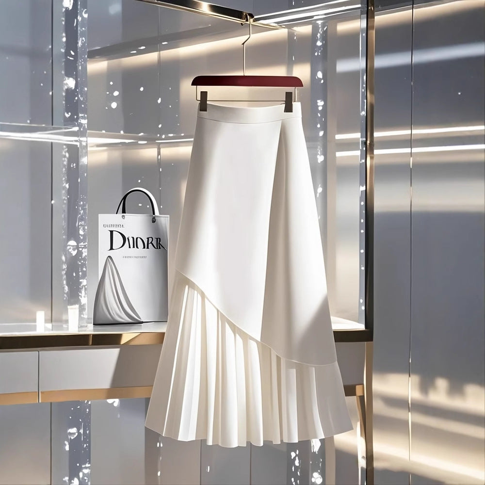Counter Quality2025Spring Hot Fashion High-End Exquisite Long Dress Super Beautiful White a Word Skirt