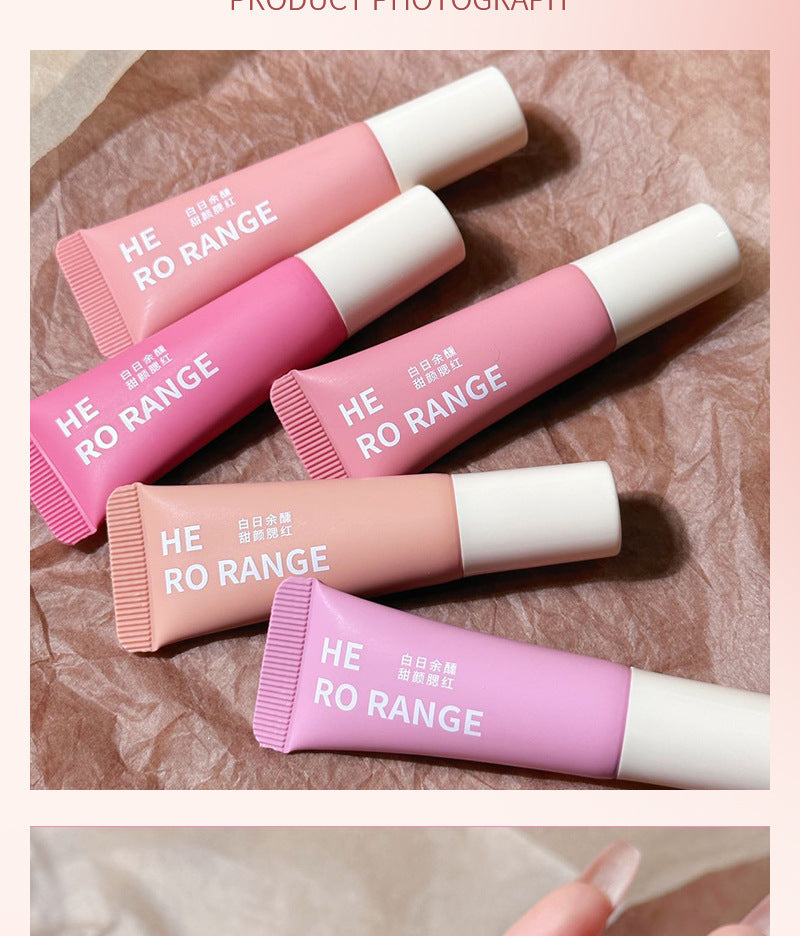 HERORANGE Single Color Liquid Blush Airy Lightweight Transparent Long-lasting Low Saturation High Brightness HR559