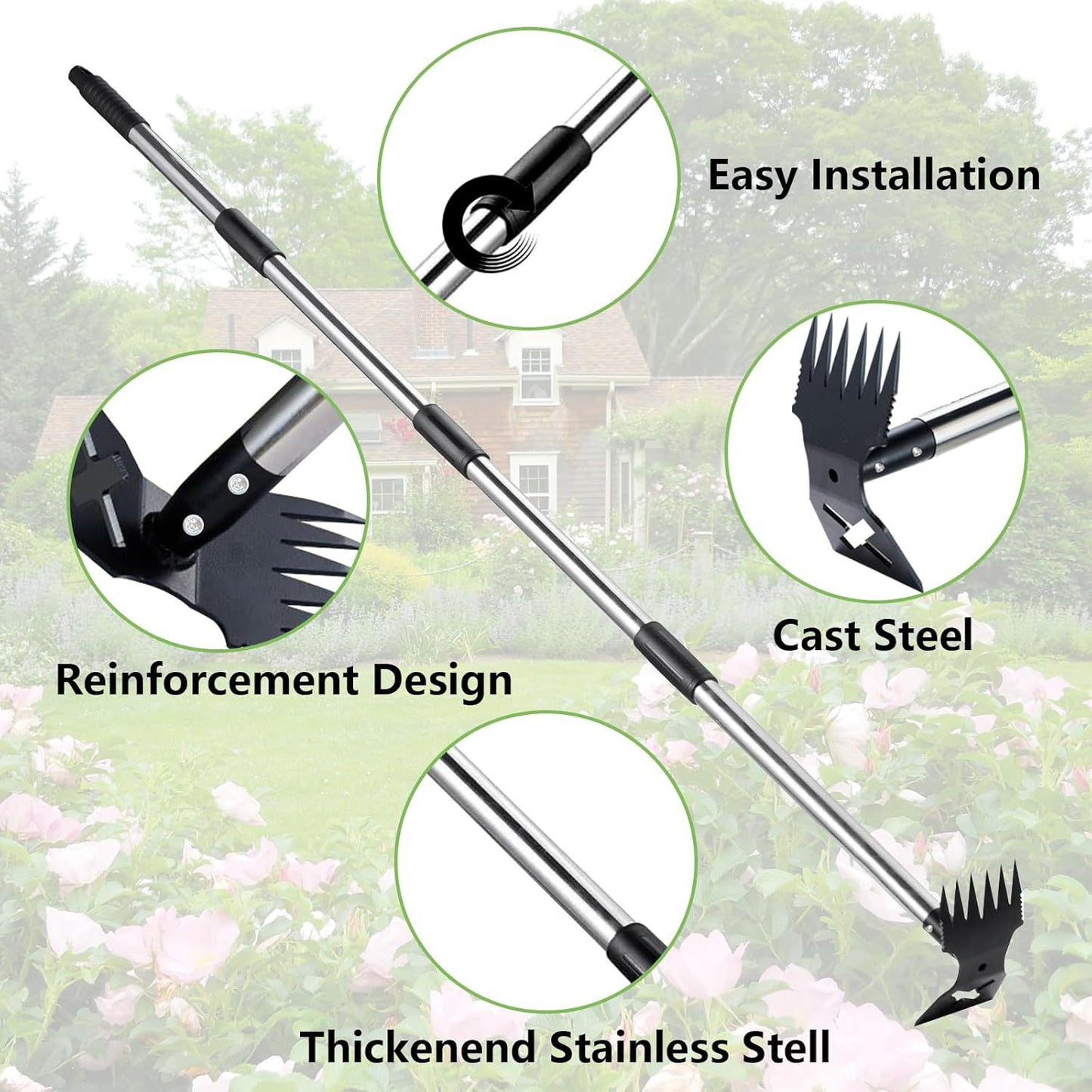 Multifunctional Hoe and Weeding Shovel Dual-purpose Tool Farmland Soil Loosening and Weeding Tool Garden Tools for Ditching and Raised Beds