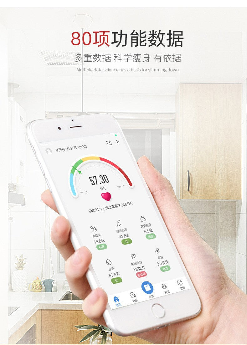 Home Rechargeable Body Weight Scale Body Fat Scale Adult Gradient Body Scale Precision Health Scale Electronic Scale with Printing Function LOGO