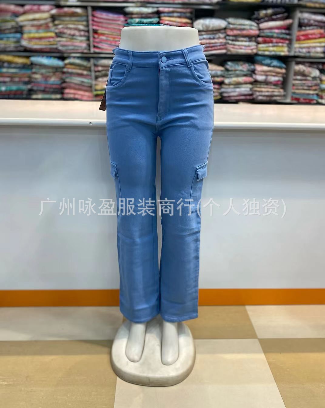 Simple pocket jeans Multi-pocket Women's Jeans Cargo Pants Wholesale cargo jeans