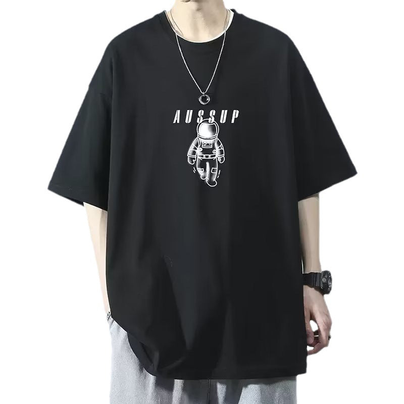 Summer New Short Sleeve Loose t T-shirt Men Fashion Brands Casual Half Sleeve Trendy T-shirt Bottoming Shirt Half Sleeve Shirt