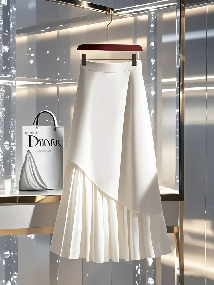 Counter Quality2025Spring Hot Fashion High-End Exquisite Long Dress Super Beautiful White a Word Skirt