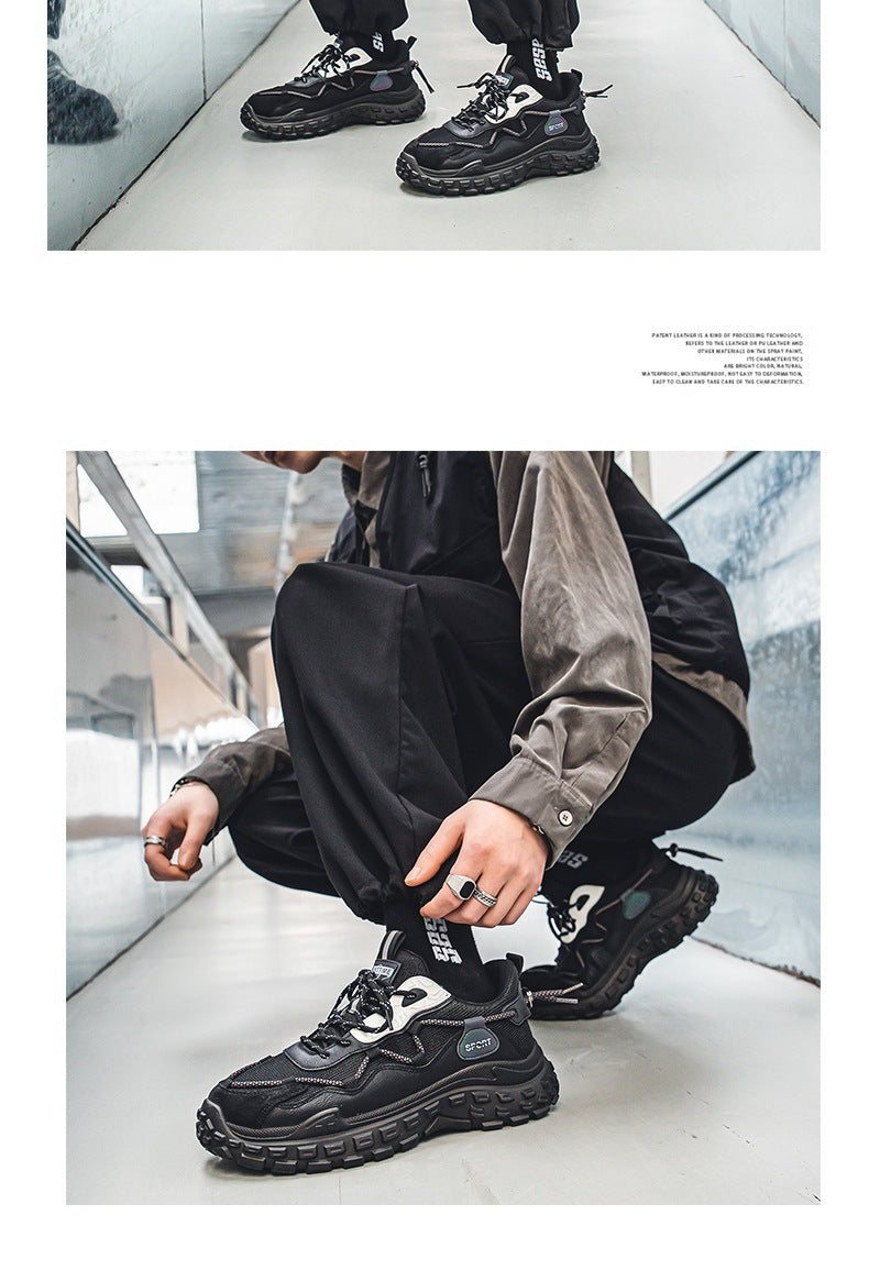 Hot-Selling Men's Shoes Spring Summer Breathable Mesh Shoes Versatile Men's Sports Sneakers Casual Running Thick-Soled Tire Dad Shoes