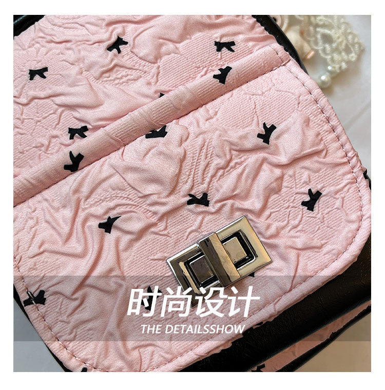 Foreign Trade Color-Block Niche Women's Backpack2025Spring and Summer New Mini Versatile Chain Super Popular Double Shoulder Small Bag
