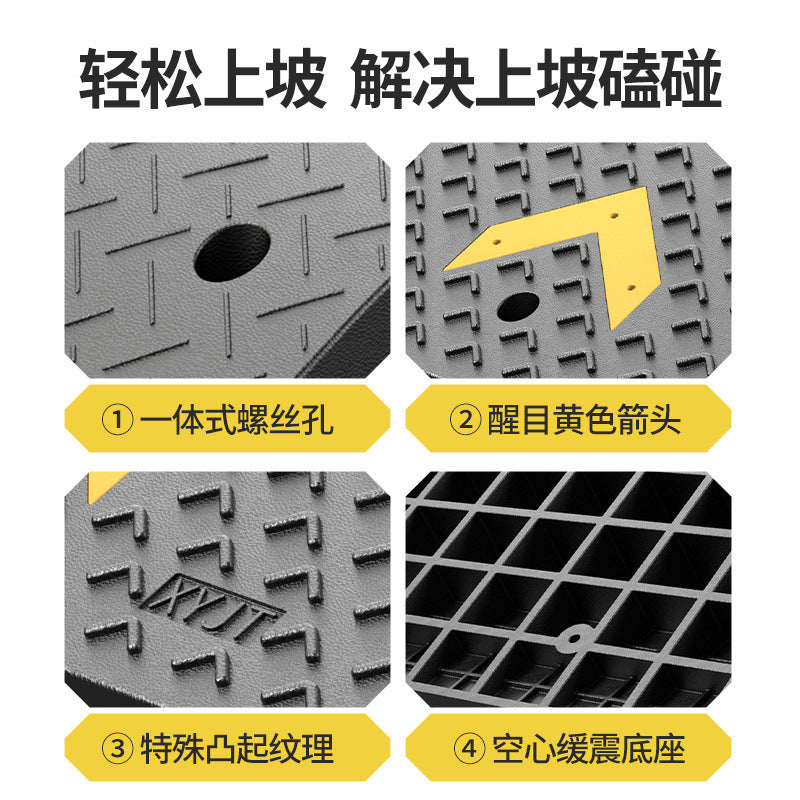 Step Mat Slope Mat Road Curb Rubber Plastic Household Car Sidewalk Slope Plate Speed Bump Threshold Climbing Triangle Mat