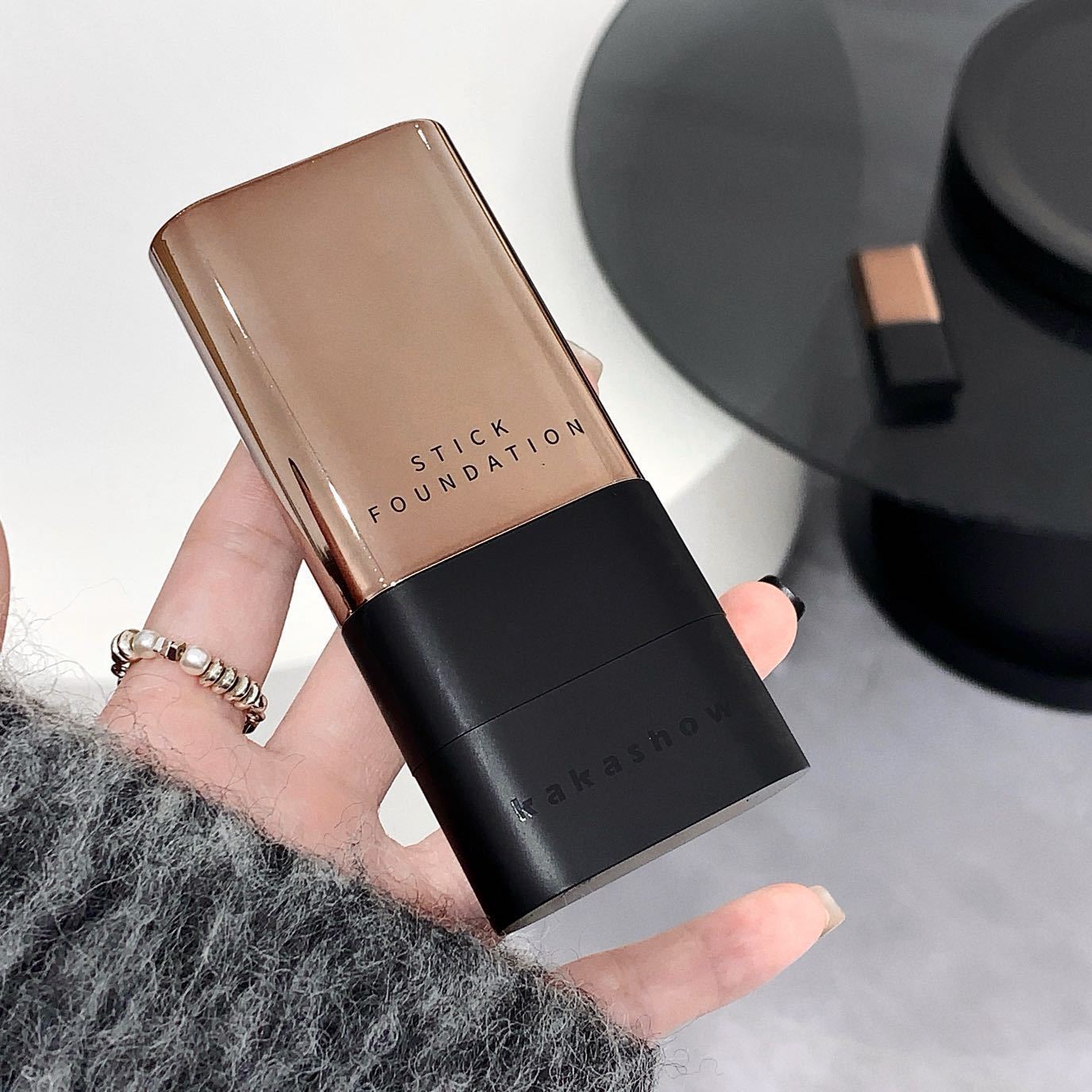 kakashow Beauty Skin Hydrating Foundation Stick Flawless Base Makeup Concealer Long-lasting Non-cakey Creamy Skin Brightening C435