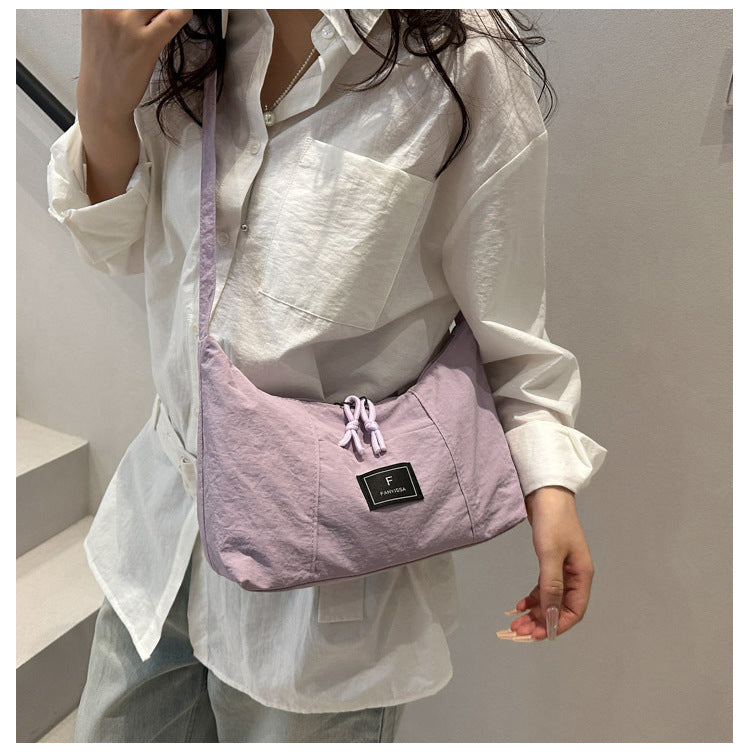 2025New Spring Large Capacity Single Shoulder Crossbody Retro Simple Ruiying Commuter Women's Bag Fashion Casual Tote Bag