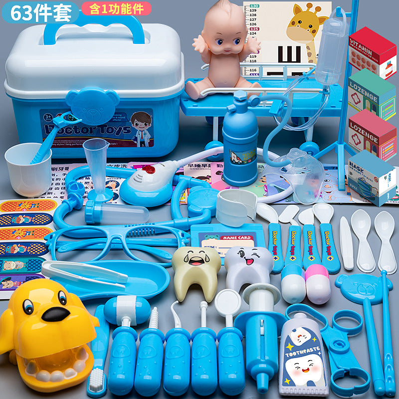 Children's Doctor Toy Set Tools Medical Kit Boys and Girls Pretend Play Nurse Injection Stethoscope Baby