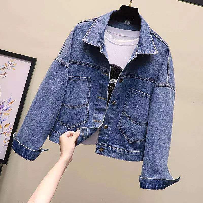 Spring and Autumn Foreign Trade Cross-Border Women's Denim Shirt Trendy Brand Korean Version Street Style Denim Top Women's Export Miscellaneous Denim Jacket