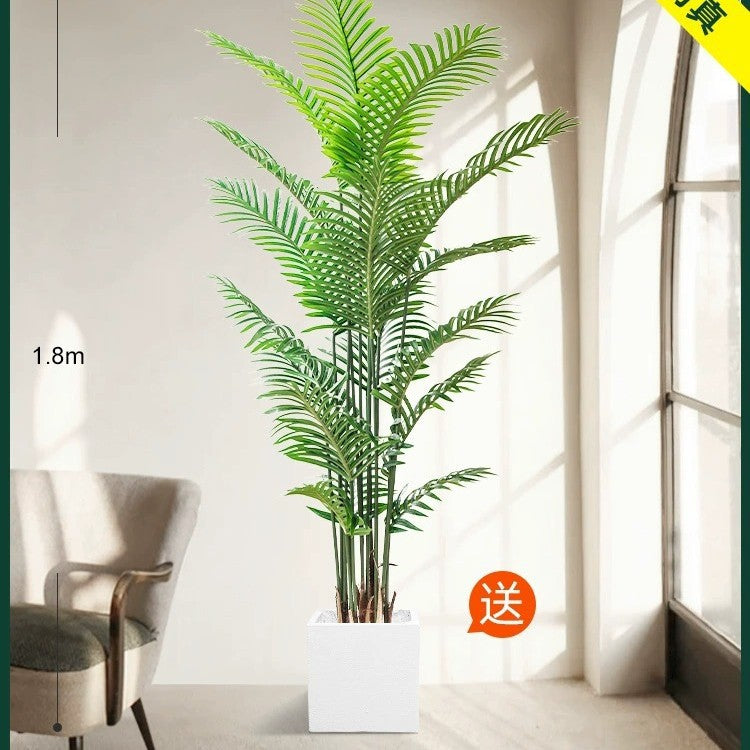 Artificial Green Plant High-End Light Luxury Anthurium Floor Potted Fake Flower Tree Indoor Living Room Bionic Plant Decorative Ornament