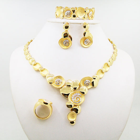 Wholesale production of jewelry sets Jewelry Set Decoration Four-Piece Set Real Gold Gold K Gold In Stock jewelry Jewelry