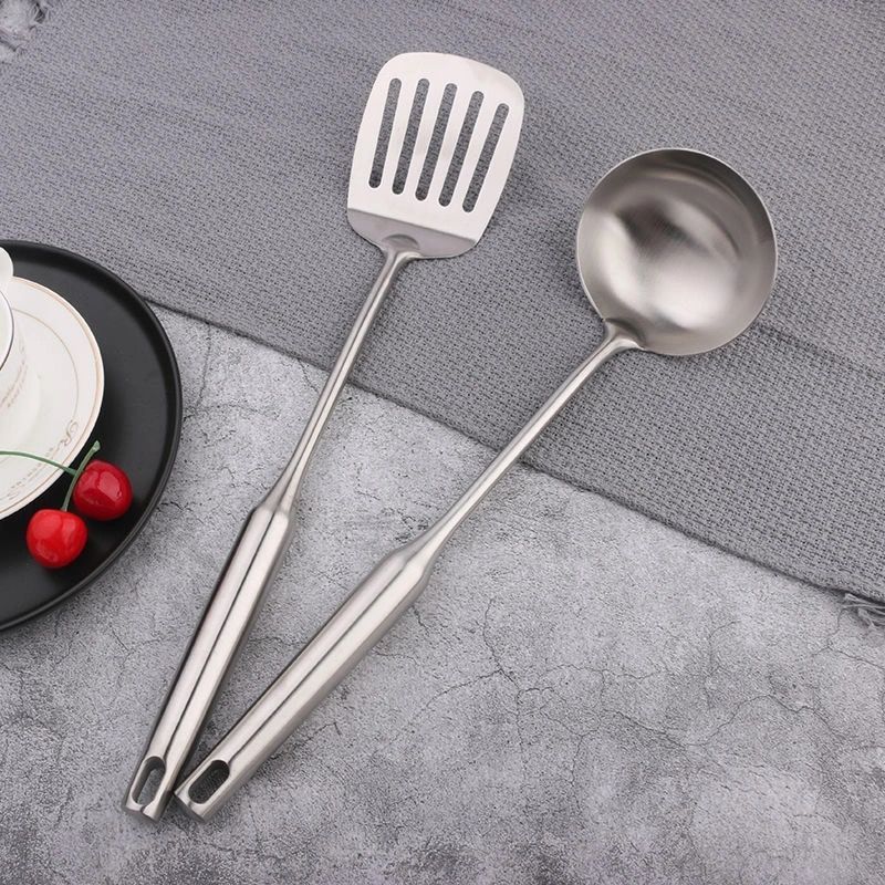 Thickened304Stainless Steel Spatula Set Cooking Spatula Kitchen Supplies Household Stirring Spoon Soup Spoon Colander Wholesale
