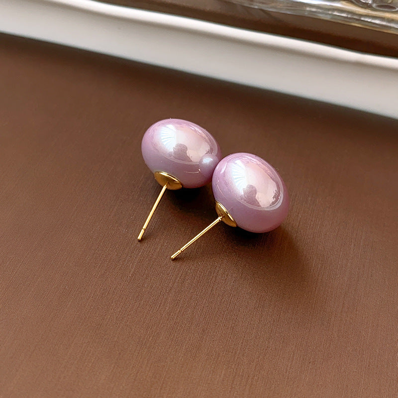 Pearl Earrings with a Sense of Sophistication Real Gold Electroplated Silver Needle French Retro Palace Style Earrings Versatile Ear Jewelry Wholesale