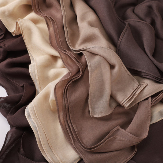 Lightweight Rayon Cotton Linen Solid Color Long Scarf Air-conditioned Room Travel Shawl Monochrome Rayon Scarf Headscarf Shawl for Women