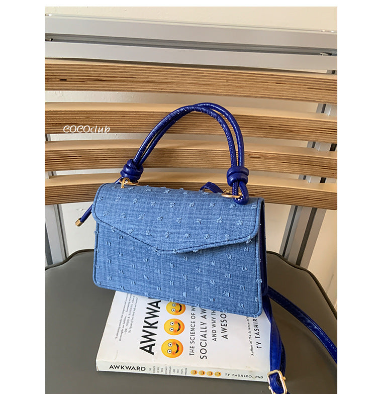 Simple Solid Color Trendy Fashionable Handbag2025Summer New Casual Elegant Single Shoulder Crossbody Small Square Bag for Women