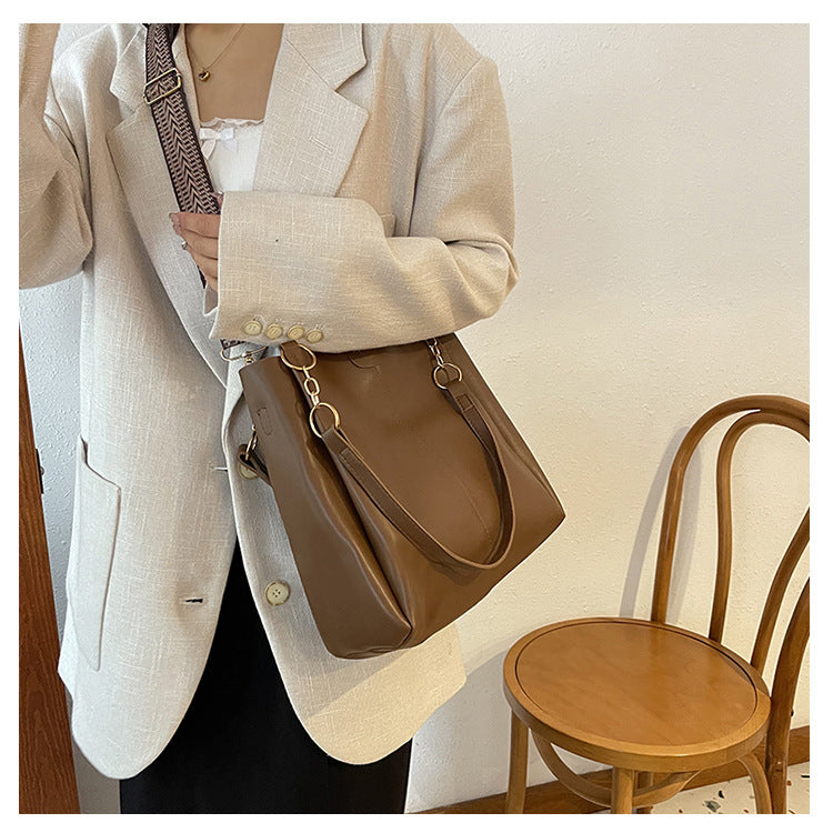 Women's two-piece large capacity bag set2024New Fashion Commuting Handbag Simple Casual Shoulder Tote Bag for Women