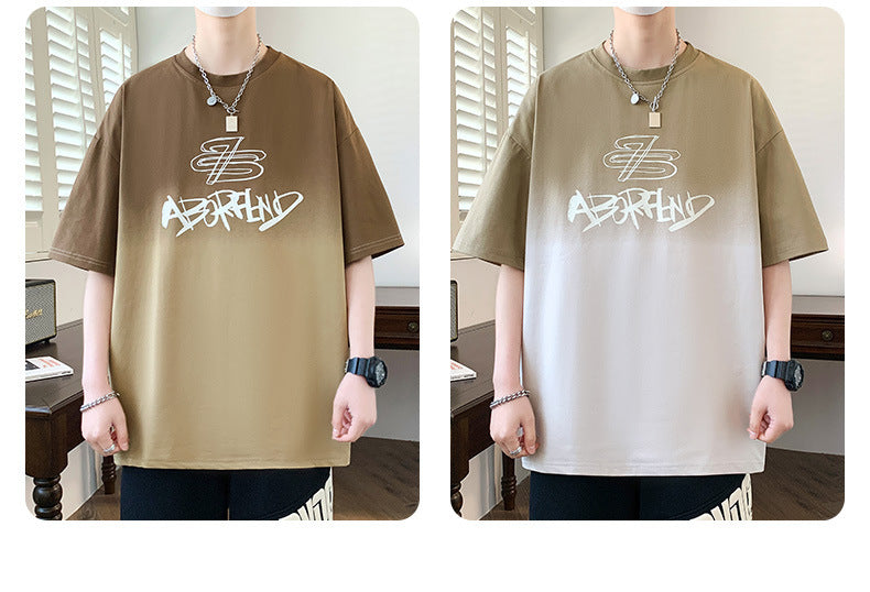 Youth Summer Ice Silk Short Sleeve t T-shirt for boys in summer2025New style junior high and high school student short-sleeve tops