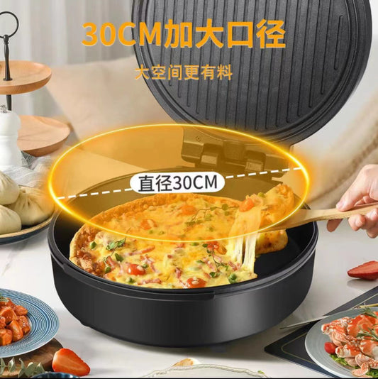 Electric Griddle with Automatic Power Off, Detachable and Washable Non-Stick Pancake Pan, Deepened Large Electric Pot, Multi-Use