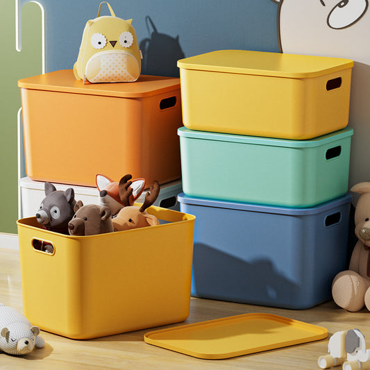 Storage Box Desktop with Lid Plastic Miscellaneous Snacks Cosmetics Box Rectangular Storage Basket Storage Box Organizing Box