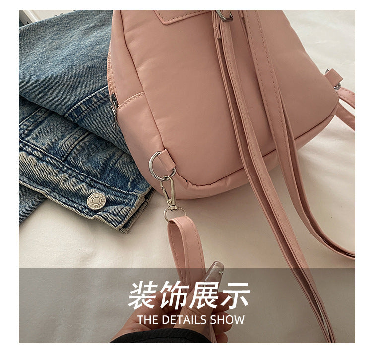 Simple Double Shoulder Small Bag for Women Spring Summer2025New Single Shoulder Crossbody Bag Korean Style Women's Fashion Handheld Small Square Bag