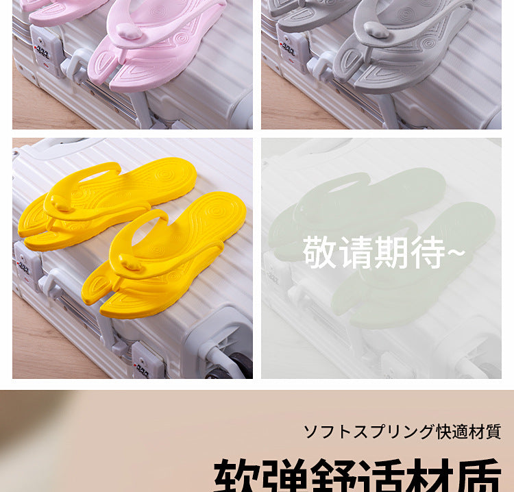 Foldable Slippers Summer Travel Portable Outdoor Swimming Beach Disposable Flip-Flops Hotel Travel Slippers