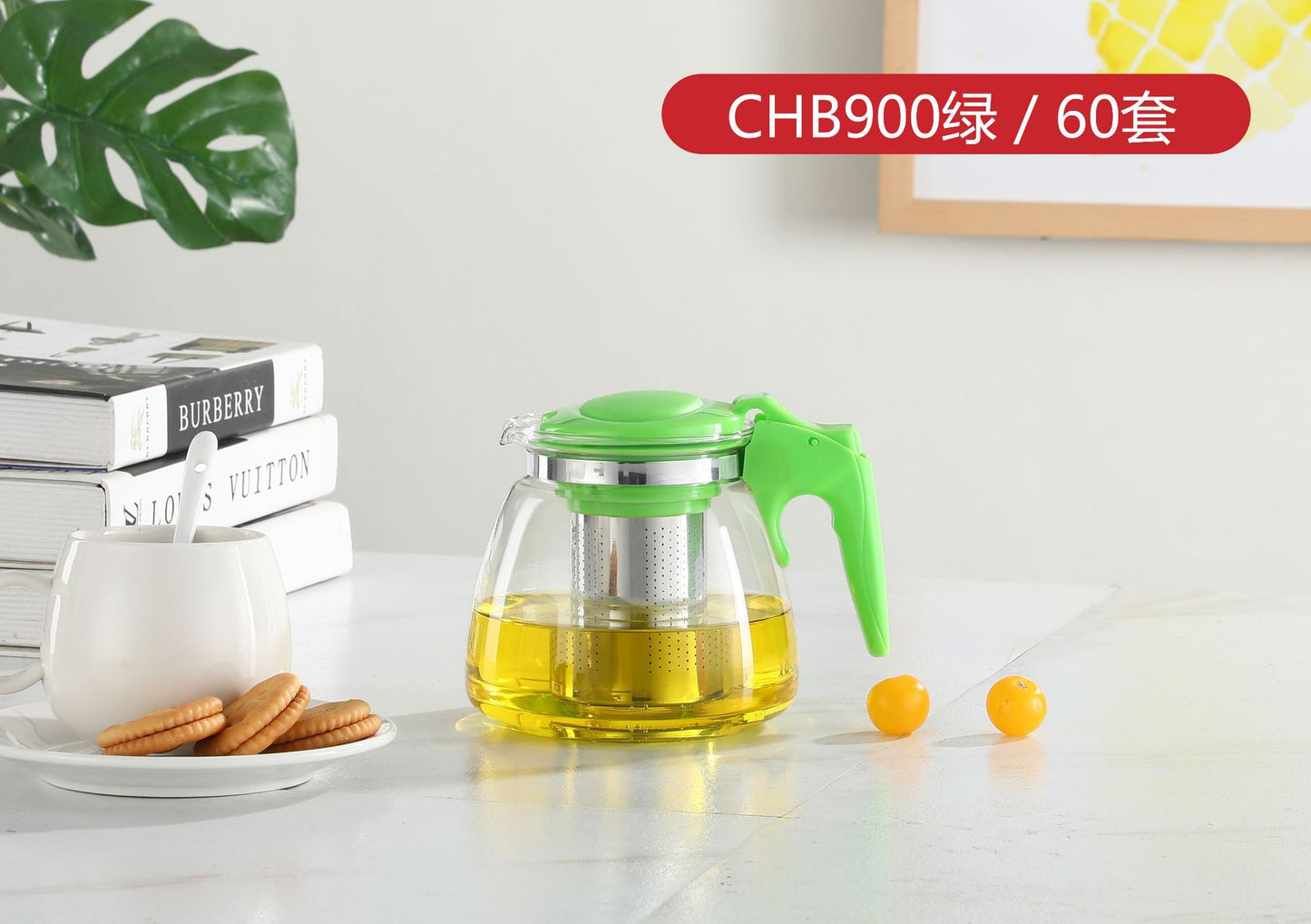 Large Capacity Glass Teapot Kung Fu Tea Brewing Pot Household Kettle Single Pot Heat Resistant Filter Tea Maker Flower Tea Tea Set