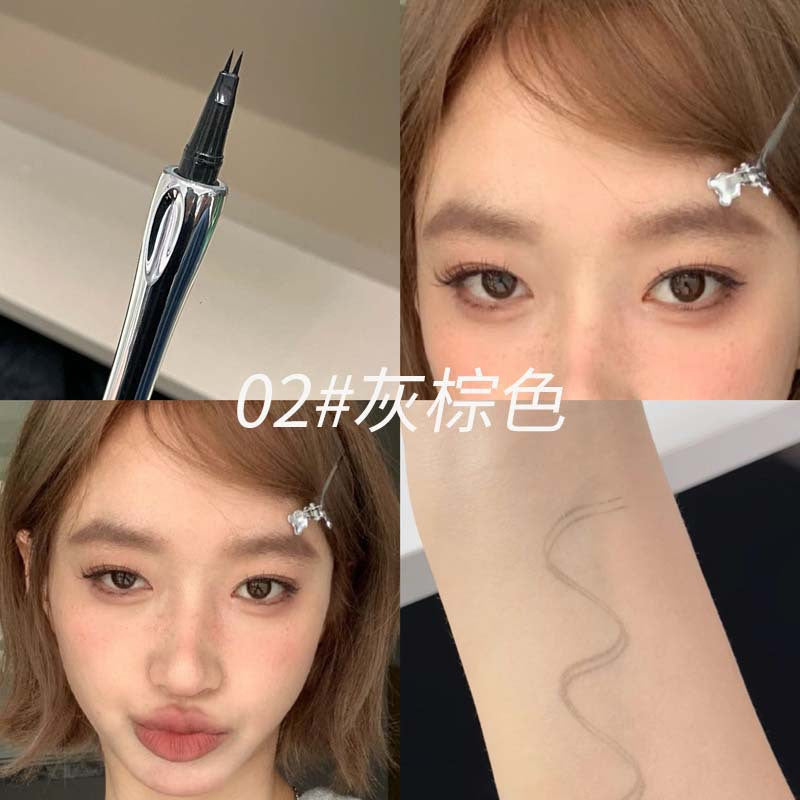 kakashow Two-Pronged Eyebrow Pencil with Fluorescent Hair, Distinct Wild Eyebrows, Waterproof and Sweatproof, Natural Look C479