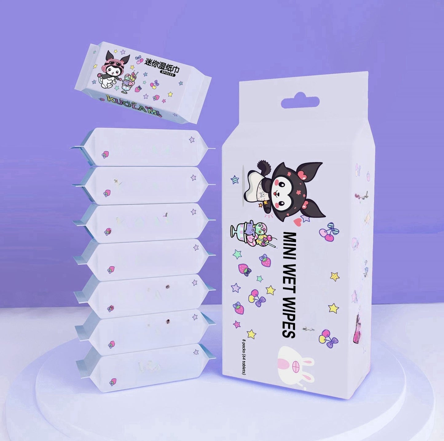 Mini Wet Wipes Small Pack Infant Hand Mouth Children Portable Extractable Cleaning Wipes Mini Baby Wet Tissues