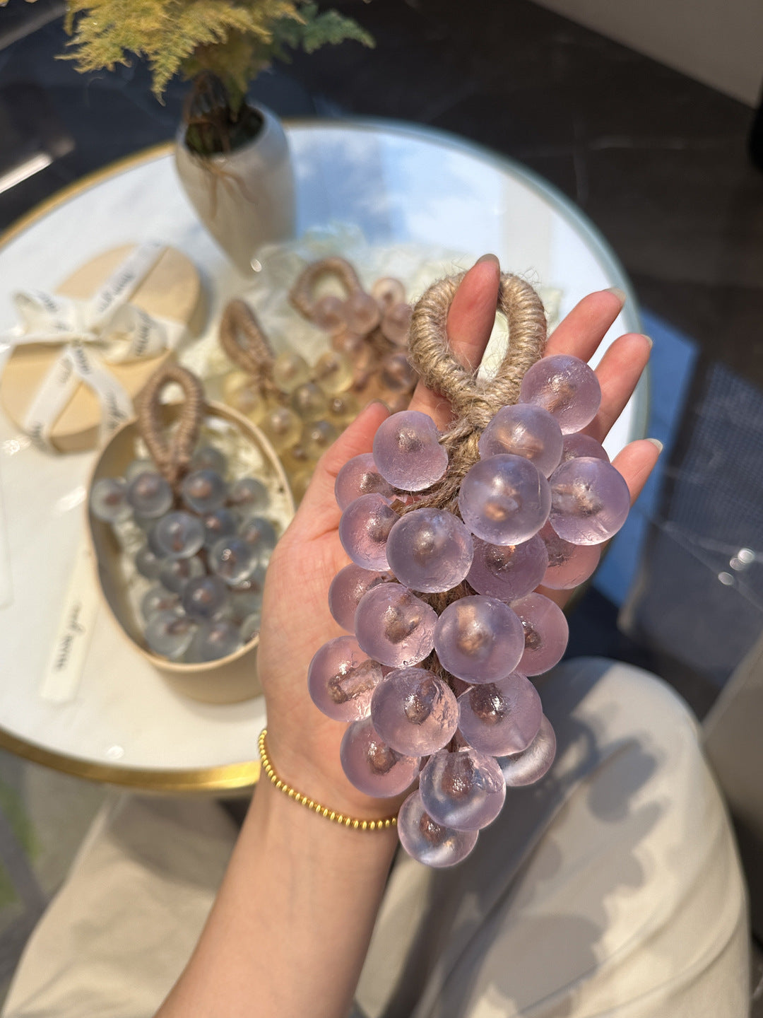 Crystal Grape Whole Bunch Soap Finished Product Simulation Soap Aromatherapy Soap Handmade Soap Gift Bath Bathroom Ornament Hanging Decoration