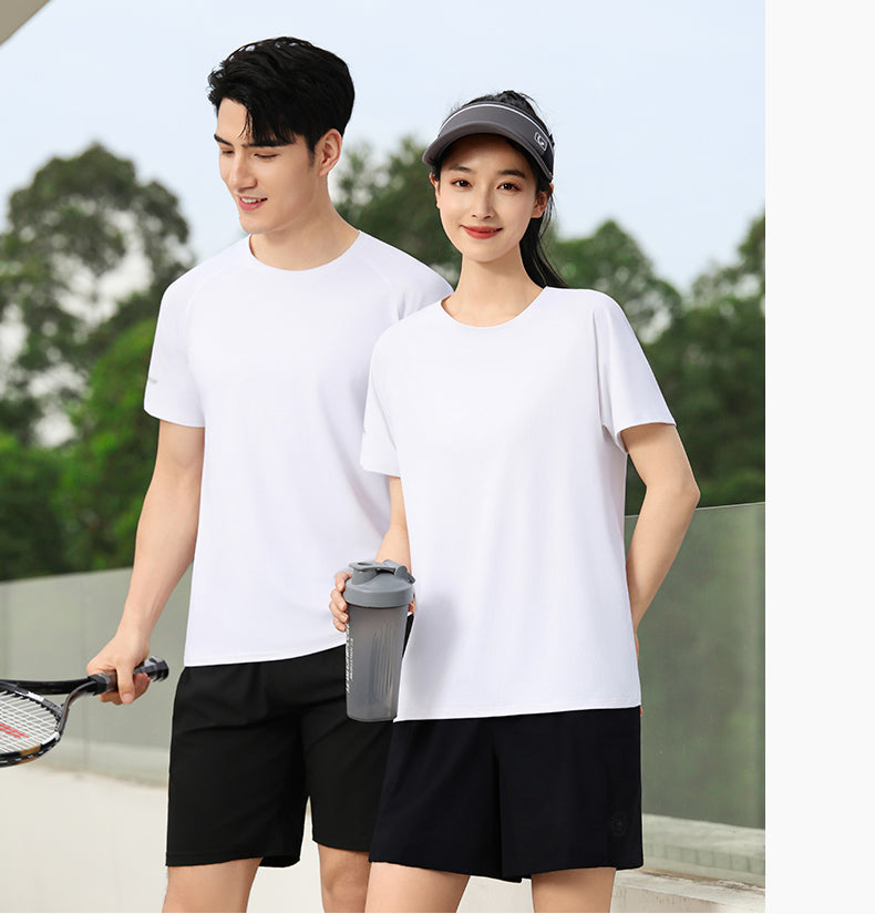 Ice Silk t T-shirt Customization logo Printed Short Sleeve Group Sports Advertising Cultural Shirt Workwear Quick-Dry Summer Men
