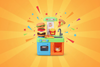 Burger Set - Yellow Banner