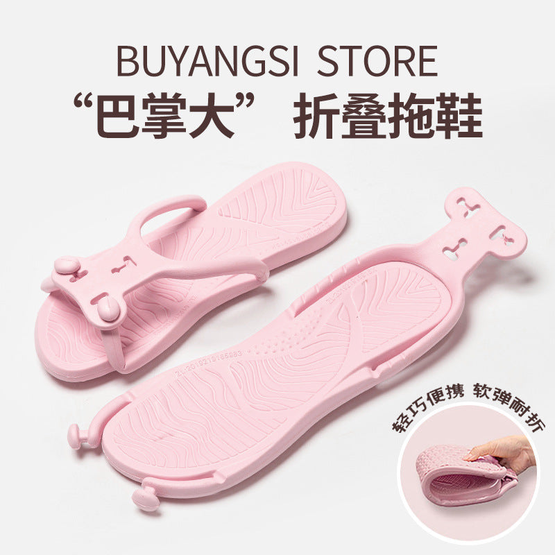 Foldable Travel Slippers for Women, Hotel Business Trip, Home Bathroom, Couple's One-Word Slippers, Portable Travel Slippers for Men